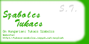 szabolcs tukacs business card